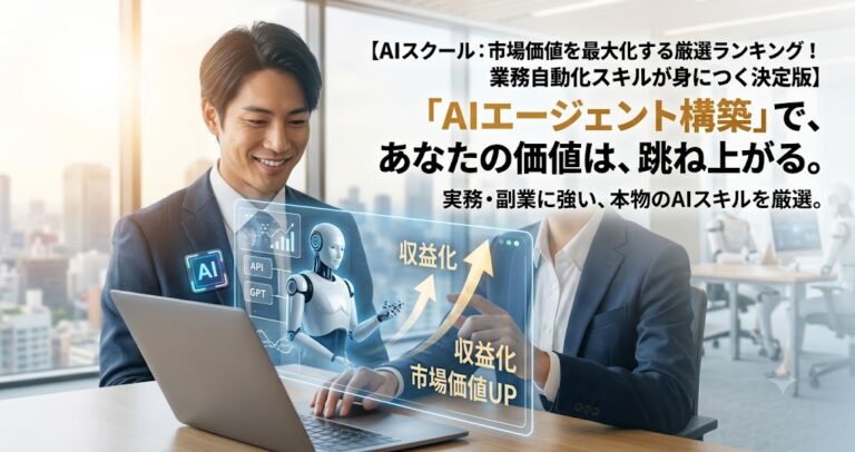 AIスクール：市場価値を最大化する厳選ランキング！業務自動化スキルが身につく決定版