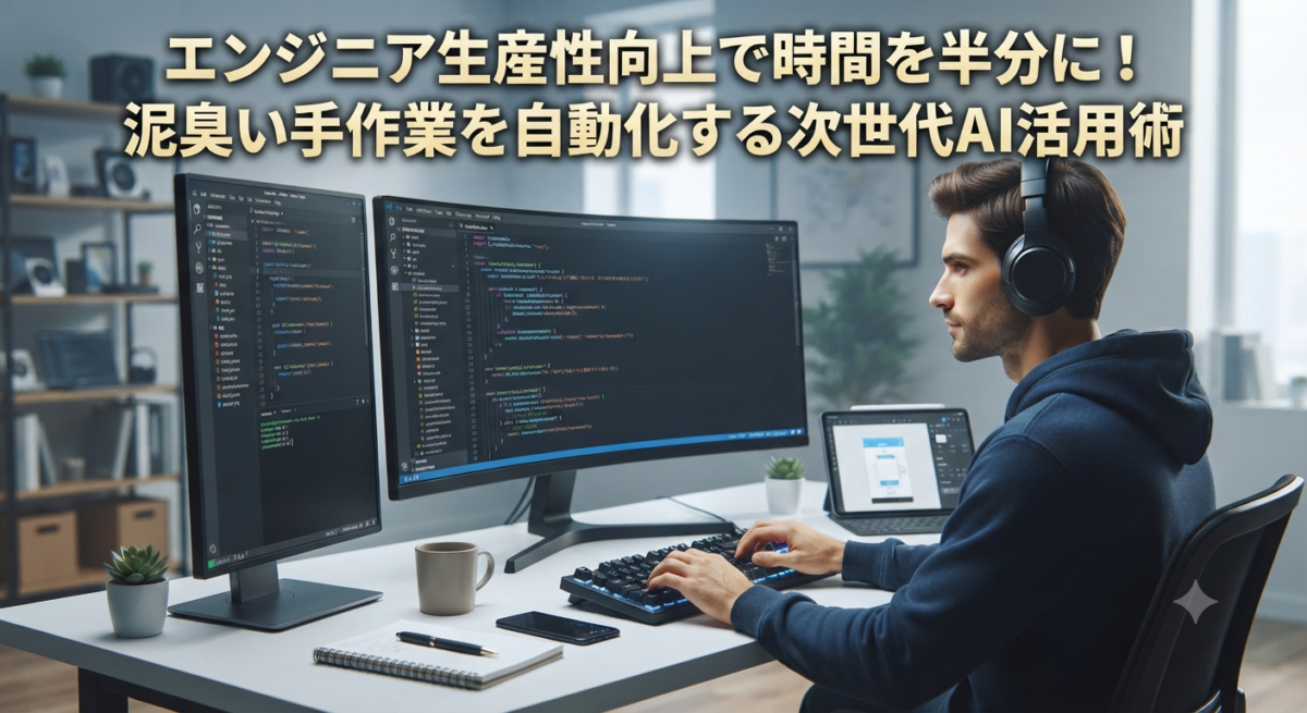 エンジニア生産性向上で時間を半分に！泥臭い手作業を自動化する次世代AI活用術