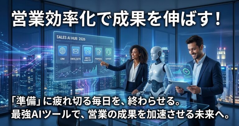 営業効率化で成果を伸ばす！準備に疲れる毎日を終わらせる最強AIツール