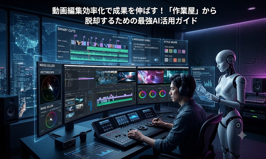 動画編集効率化で成果を伸ばす！「作業屋」から脱却するための最強AI活用ガイド
